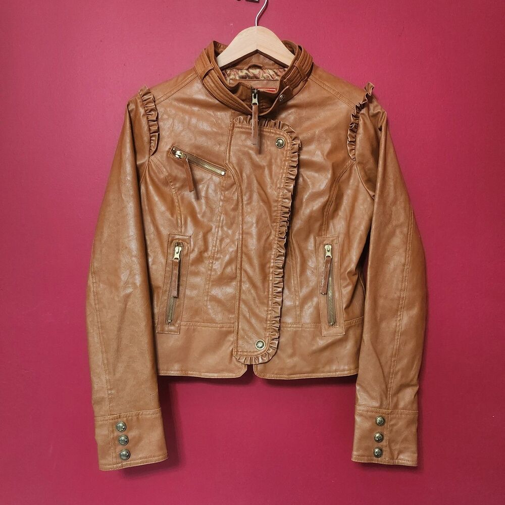 Y2k Apple Bottoms Faux Leather Jacket Size Medium